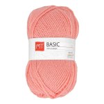 Pelote de fil  tricoter mt basic rose th - mt - mondial tissus
