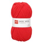 Pelote de fil  tricoter mt basic wool rouge - mt - mondial tissus