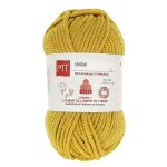Pelote de fil  tricoter mt snow jaune moutarde - mt - mondial tissus