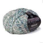 Pelote de fil  tricoter nougat bleu 125 m - plassard - plassard - mondial tissus