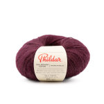 Pelote de fil � tricoter phil mohair coton aubergine - phildar - phildar - mondial tissus