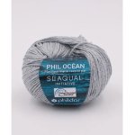 Pelote de fil  tricoter ocan jean bleached - phildar - phildar - mondial tissus