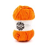 Pelote de fils  tricoter pingo chenille orange - pingouin - pingouin - mondial tissus