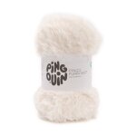 Pelote de fils � tricoter pingo furry soft �crue - pingouin - pingouin - mondial tissus