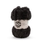 Pelote de fils � tricoter pingo furry soft noire - pingouin - pingouin - mondial tissus