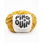 Pelote de fil � tricoter pingouin pingo relax jaune - pingouin - mondial tissus