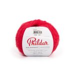 Pelote de fil � tricoter romance rouge - phildar - phildar - mondial tissus