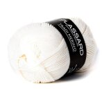 Pelote de fil  tricoter tradi - merino blanc optique 200m - plassard - plassard - mondial tissus