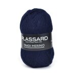 Pelote de fil  tricoter tradi - merino marine 200m - plassard - plassard - mondial tissus