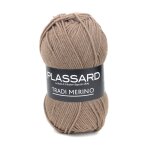 Pelote de fil  tricoter tradi - merino marron 200m - plassard - plassard - mondial tissus