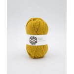 Pelote de fil  tricoter yarn 3 jaune banane - pingouin - pingouin - mondial tissus