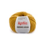 Pelote de fil  tricoter merino aran jaune moutarde - katia - katia - mondial tissus