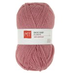 Pelote de fil  tricoter mt basic baby rose moyen - mt - mondial tissus