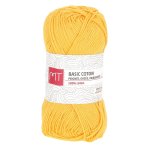 Pelote de fil  tricoter mt basic coton jaune - mt - mondial tissus