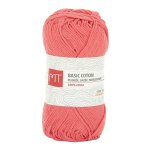 Pelote de fil � tricoter mt basic coton rose - mt - mondial tissus