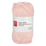 Pelote de fil  tricoter mt basic coton rose layette - mt - mondial tissus