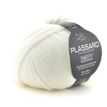 Pelote de fil � tricoter sweety blanc cass� - plassard - plassard - mondial tissus