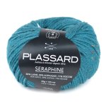 Pelote de fil � tricoter s�raphine bleu - plassard - plassard - mondial tissus