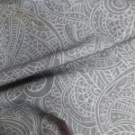 Percale coton chemise anthracite impression digitale cachemire - mondial tissus