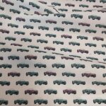 Percale coton chemise blanche impression digitale mini voiture collection - mondial tissus