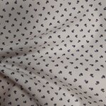 Percale coton chemise blanche impression digitale tulipe marine - mondial tissus