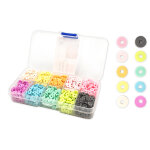 Perles heishi 10 couleurs pastel 1500pcs 6 x 1. 2 mm - mondial tissus