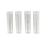 Perle rocaille tube 8 g blanc cristal 4 pi�ces - mondial tissus