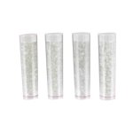 Perles rocaille tube 8g blanc cristal 4 pices - mondial tissus