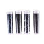 Perles rocaille tubes 8g noir 4 pices - mondial tissus