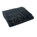 Plaid a carreaux vert et bleu 130x170cm - mt - mondial tissus