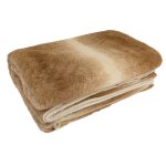 Plaid fausse fourrure marron 130x170cm - mt - mondial tissus