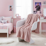 Plaid fausse fourrure rose 130x170cm - mt - mondial tissus