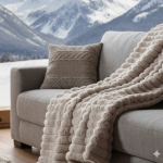 Plaid fourrure rayures gris 130 x 170 cm - mt - mondial tissus