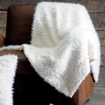 Plaid mouton doux �cru 130 x 160cm - mt - mondial tissus