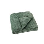 Plaid praline doux textur vert 130x150cm - linder - mondial tissus