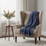 Plaid satellite marine 75 x 100 cm - mt - mondial tissus