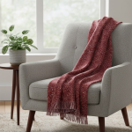 Plaid satellite rouge 75 x 100 cm - mt - mondial tissus