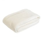 Plaid uni cru 125x150 cm - mt - mondial tissus