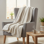 Plaid uni gris clair 125x150 cm - mt - mondial tissus