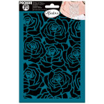 Pochoir 3d roses - mondial tissus