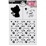 Pochoir dco chat 20x30 cm - bernette - mondial tissus