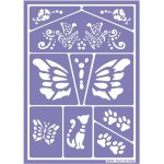 Pochoir de maquillage pour enfant chats et papillons - mondial tissus