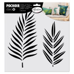 Pochoir textile feuilles tropicales 28x28 - aladine - mondial tissus