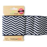 Poignet bord - c�te bio cuff me bleu nuit - albstoffe - albstoffe - mondial tissus