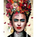 Poster tissu jacquard frida fleurie colore 88 x 110 cm - mondial tissus