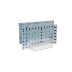 Pr�sentoir rangement pour r�gles et bobines en bois 10 emplacements 18x10cmx6cm - mondial tissus
