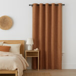 Rideau jacquard chenille chin terracotta 140x250 cm - mt - mondial tissus