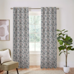 Rideau jacquard chenille g�ometrique 140x250 cm - mt - mondial tissus