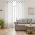 Rideau jos�phine ray� �cru 140x260 - mondial tissus