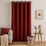 Rideau milly rouge 140x250cm - mt - mondial tissus